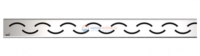 Решетка водосточная AlcaPlast Smile-950M, нержавеющая сталь матовая Решетка водосточная AlcaPlast Smile-950M, нержавеющая сталь матовая