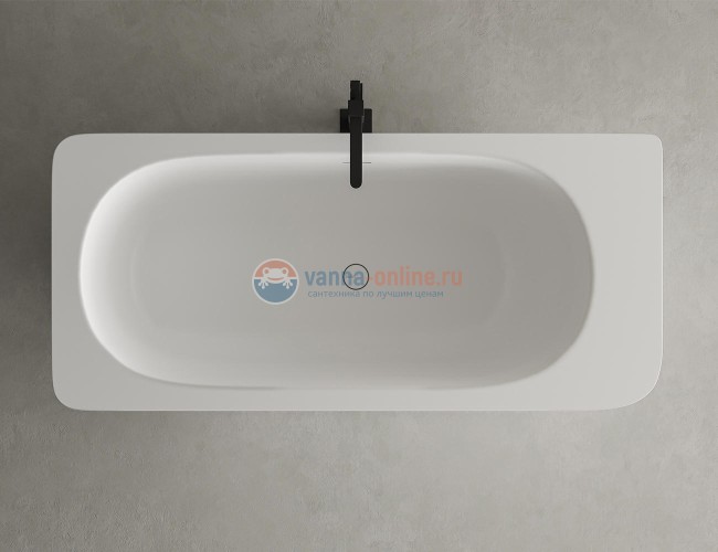 Ванна из искусственного камня Salini Ninfea 180x82x57.5, S-Stone, белая матовая 102721M Ванна из искусственного камня Salini Ninfea 180x82x57.5, S-Stone, белая матовая 102721M