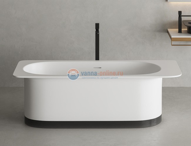 Ванна из искусственного камня Salini Ninfea 180x82x57.5, S-Stone, белая матовая 102721M Ванна из искусственного камня Salini Ninfea 180x82x57.5, S-Stone, белая матовая 102721M