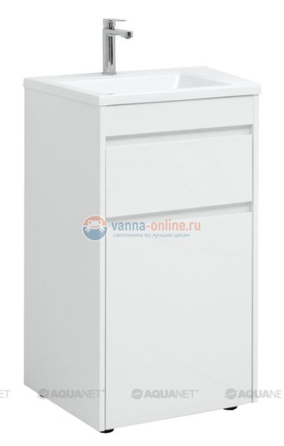 Тумба под раковину Aquanet Токио 48 00239289 (напольная, 1 ящик), цвет белый
