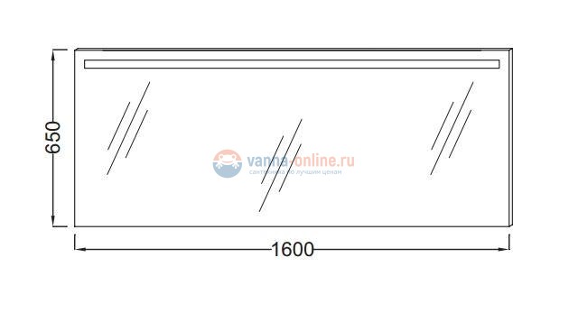 Зеркало Jacob Delafon Parallel EB1422-NF, 160 x 65 см, с Led подсветкой и функцией анти-пар Зеркало Jacob Delafon Parallel EB1422-NF, 160 x 65 см, с Led подсветкой и функцией анти-пар