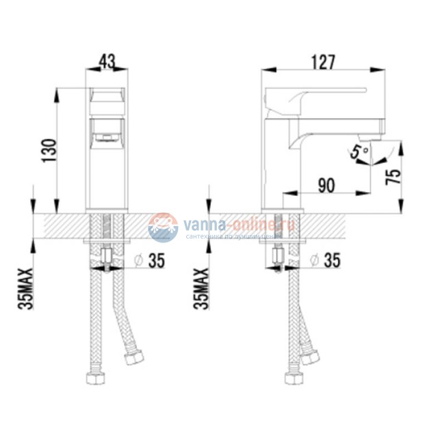 Смеситель Lemark plus Grace LM1506C для раковины Смеситель Lemark plus Grace LM1506C для раковины