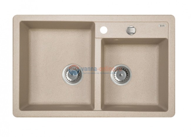 Кухонная мойка Iddis Vane G V23P782i87 78 x 50 x 22.7 см, Granucryl, 2 чаши, бежевый (песок)
