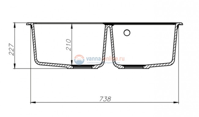 Кухонная мойка Iddis Vane G V23P782i87 78 x 50 x 22.7 см, Granucryl, 2 чаши, бежевый (песок)