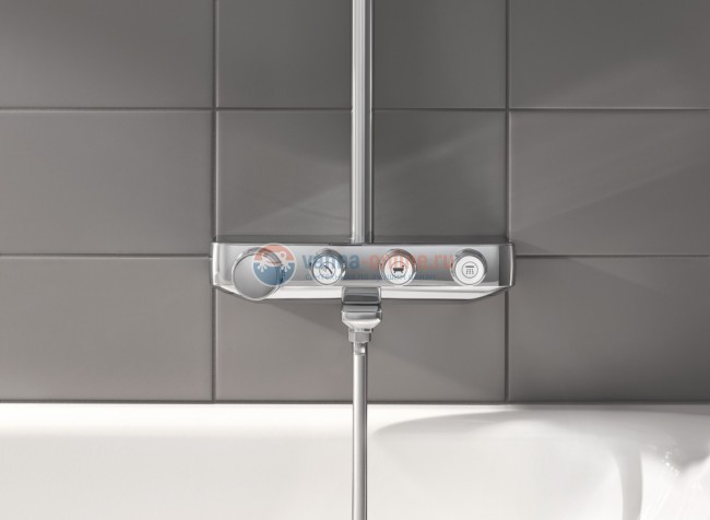 Душевая система с термостатом Grohe Euphoria SmartControl 260 Mono 26510000, излив для ванны Душевая система с термостатом Grohe Euphoria SmartControl 260 Mono 26510000, излив для ванны