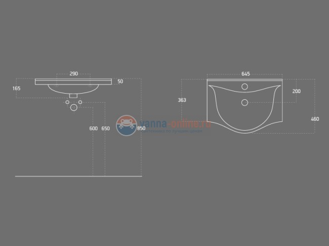 Тумба с раковиной Sanvit Палома 65 kpal065 Тумба с раковиной Sanvit Палома 65 kpal065