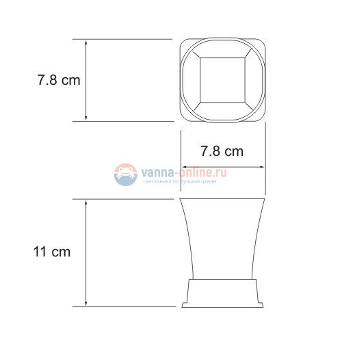 Стакан для зубных щеток WasserKRAFT Amper 5428BLACK Стакан для зубных щеток WasserKRAFT Amper 5428BLACK