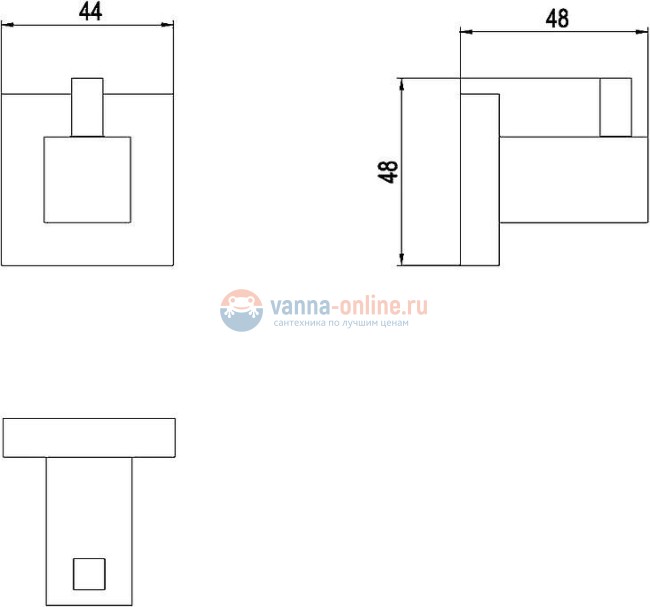 Крючок одинарный Timo Selene 10011/00