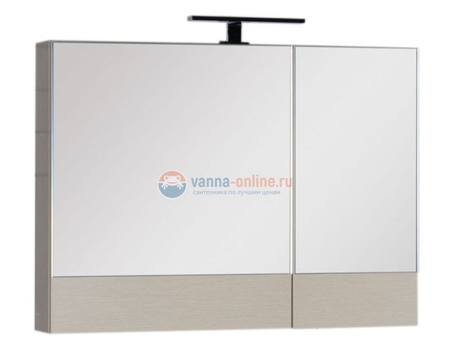 Зеркало-шкаф Aquanet Нота 90 (камерино) 00158858, цвет светлый дуб