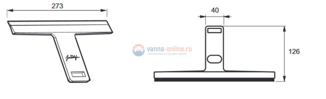 Скребок с магнитом Jacob Delafon Nouvelle Vague E9404-BLV