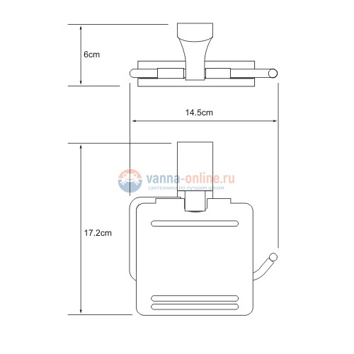 Держатель для туалетной бумаги WasserKRAFT Exter К-5225 с крышкой