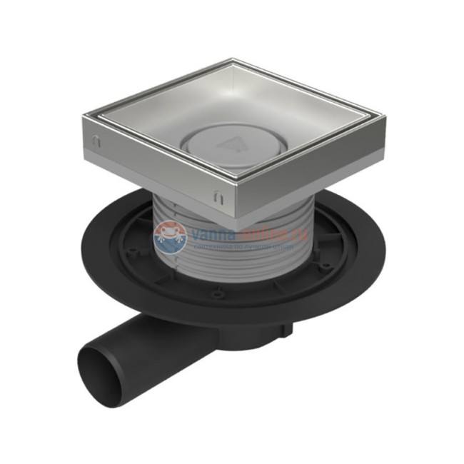 Душевой трап с решеткой под плитку Paini 150х150 мм