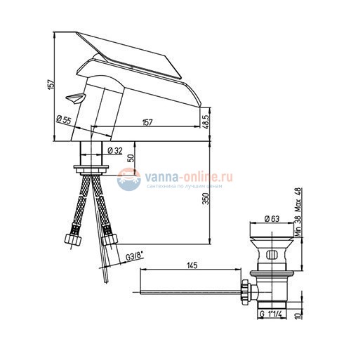 Смеситель для биде Paini Morgana, никель