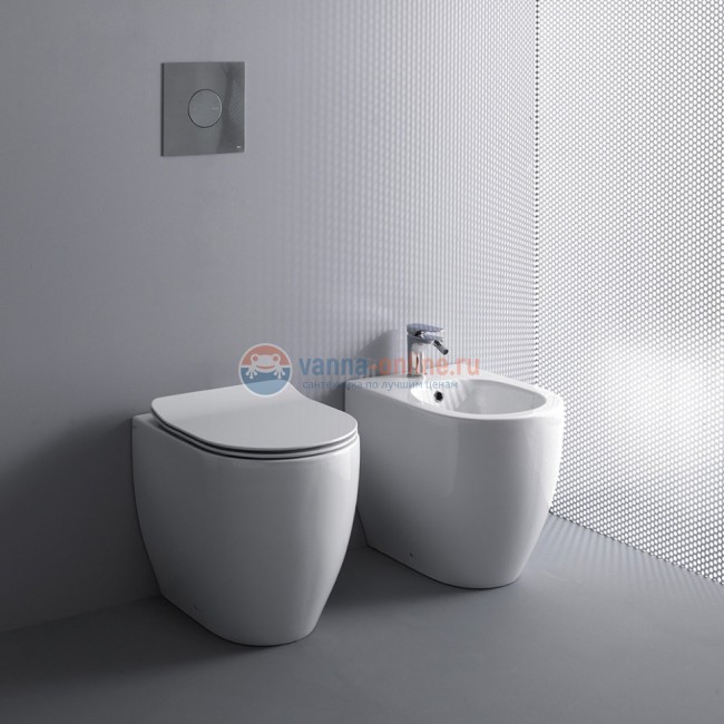 Унитаз приставной BTW 510х365мм., AXA Glomp безободковый