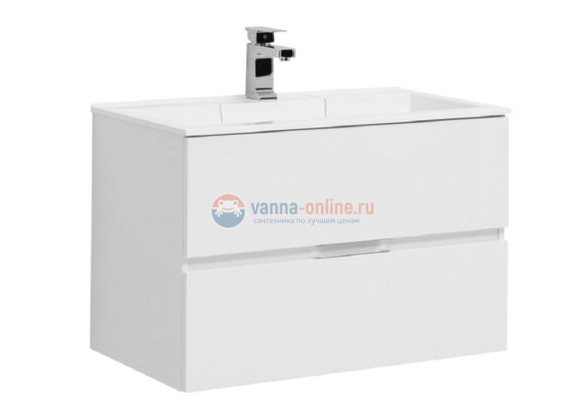 Тумба с раковиной Aquanet Алвита 80 235339, цвет белый