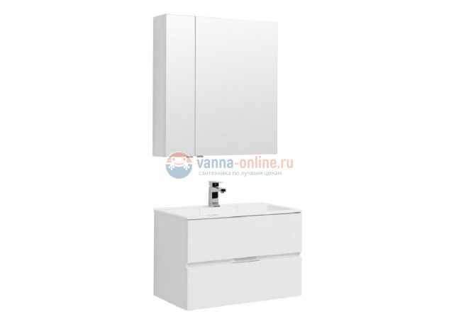 Тумба с раковиной Aquanet Алвита 80 235339, цвет белый