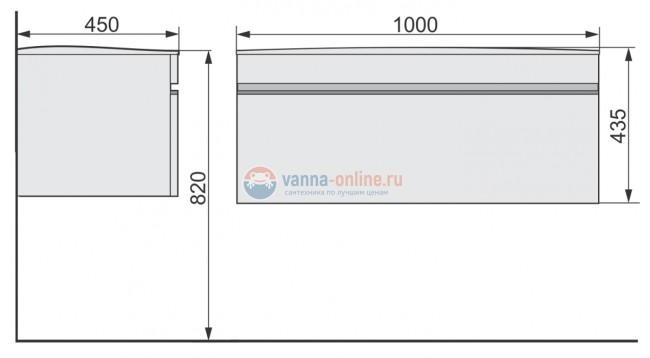 Тумба под раковину Raval Hotte Hot.01.100/P/W, 100 см, белая Тумба под раковину Raval Hotte Hot.01.100/P/W, 100 см, белая