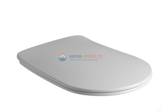 Сиденье для унитаза Kerasan Nolita 539201 SLIM быстросъемное, цвет белый глянец, петли хром