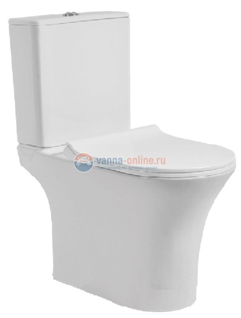 Унитаз-компакт Orange C01-000W безободковый с горизонтальным выпуском Унитаз-компакт Orange C01-000W безободковый с горизонтальным выпуском