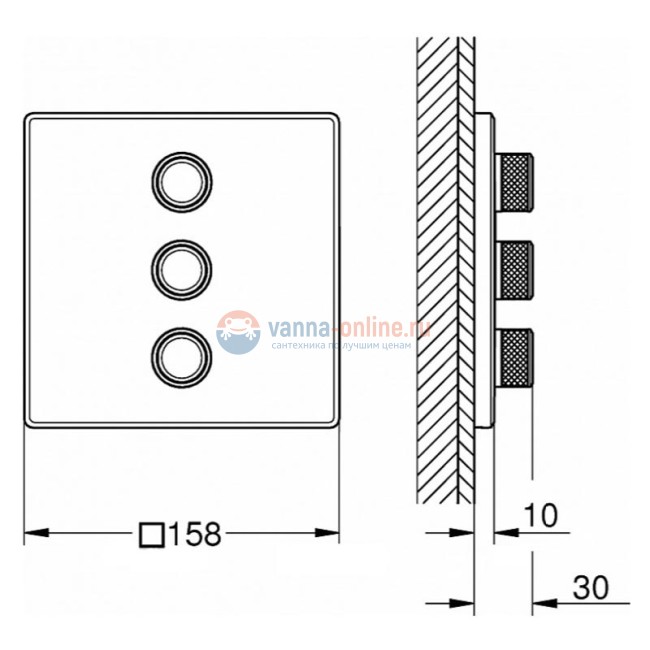 Переключатель потоков Grohe Grohtherm SmartControl 29127000 на три потребителя