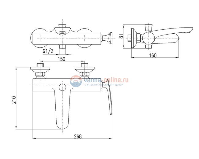 Смеситель для ванны и душа Rav-Slezak Tigris TG154.5Z, хром Смеситель для ванны и душа Rav-Slezak Tigris TG154.5Z, хром