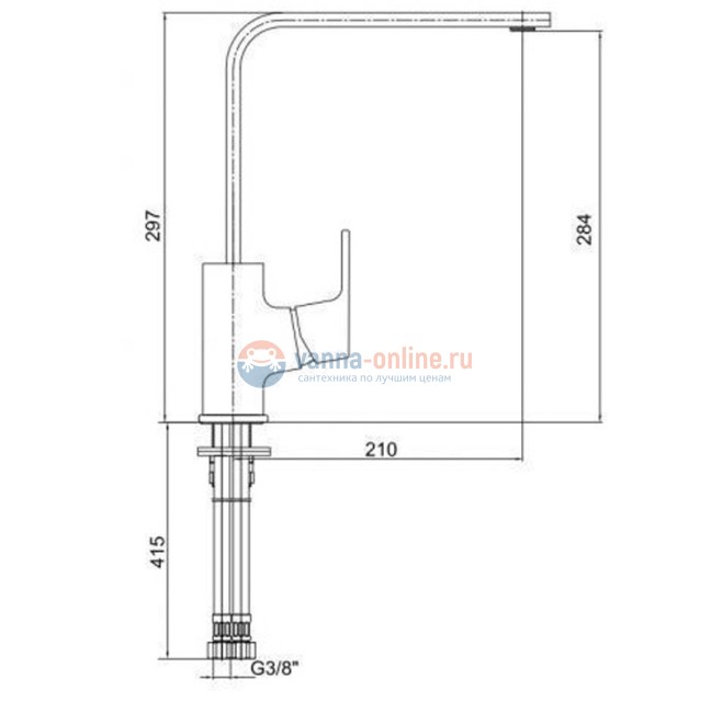 Смеситель для кухни E.C.A Tiera 104818065EX