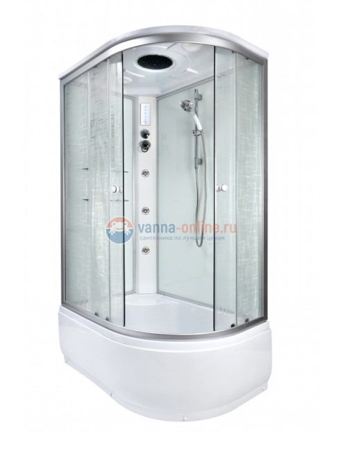 Душевая кабина Deto Em EM4511 L/R гм-эл 110 x 80 см, с крышей, с электрикой, с гидромассажем