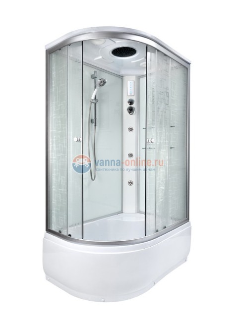 Душевая кабина Deto Em EM4511 L/R гм-эл 110 x 80 см, с крышей, с электрикой, с гидромассажем