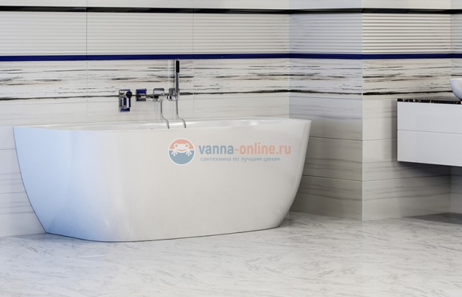 Ванна Astra-Form Атрия пристеночная 170 x 85 см, из литьевого мрамора, белый