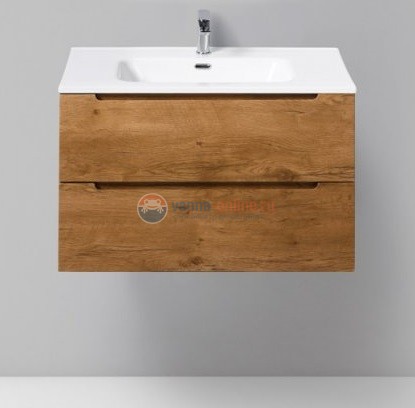 Тумба с раковиной Belbagno Etna-800-2C-SO-RN-P 80 см подвесная, цвет натуральный дуб (rovere nature)