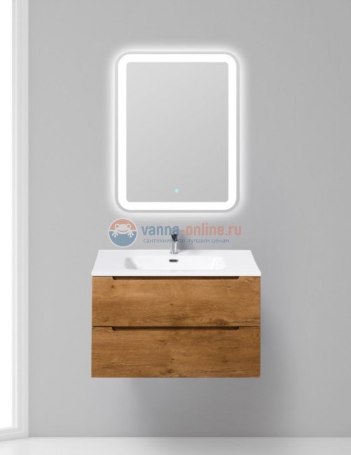 Тумба с раковиной Belbagno Etna-800-2C-SO-RN-P 80 см подвесная, цвет натуральный дуб (rovere nature)