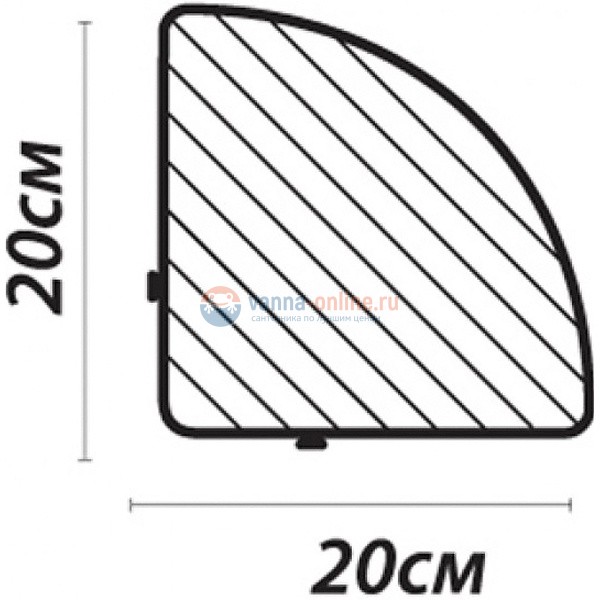 Полка угловая Fixsen FX-850-1 одноэтажная, хром Полка угловая Fixsen FX-850-1 одноэтажная, хром