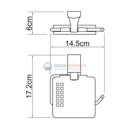 Держатель для туалетной бумаги WasserKRAFT Leine 5025, с крышкой Держатель для туалетной бумаги WasserKRAFT Leine 5025, с крышкой