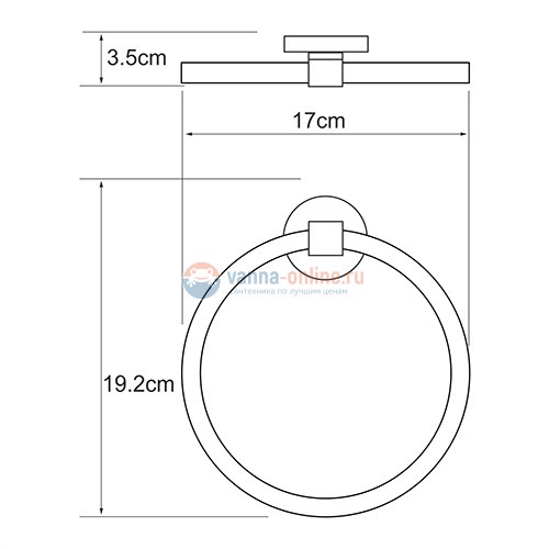 Держатель полотенец WasserKRAFT Rhein 6260 кольцо Держатель полотенец WasserKRAFT Rhein 6260 кольцо