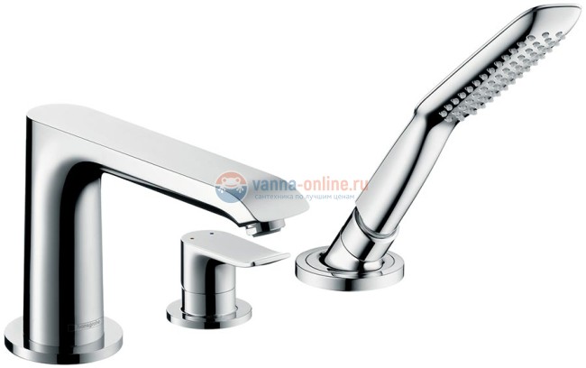Смеситель Hansgrohe Metris 31190000 на борт ванны, внешняя часть Смеситель Hansgrohe Metris 31190000 на борт ванны, внешняя часть