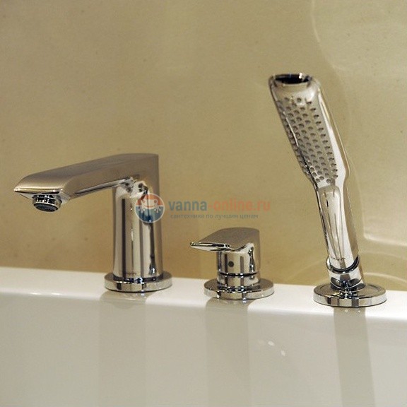 Смеситель Hansgrohe Metris 31190000 на борт ванны, внешняя часть Смеситель Hansgrohe Metris 31190000 на борт ванны, внешняя часть