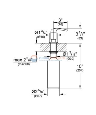 Дозатор жидкого мыла Grohe Zedra 40553DC0, суперсталь
