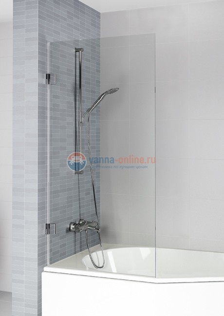 Стеклянная шторка для ванны Riho Scandic Soft Q107 100 x 150 см, левая Стеклянная шторка для ванны Riho Scandic Soft Q107 100 x 150 см, левая