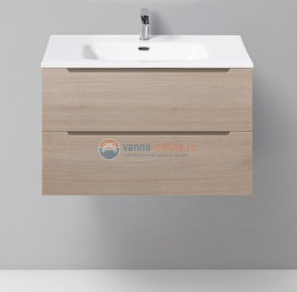 Тумба c раковиной Belbagno Etna-800-2C-SO-RG-P 80 см подвесная, цвет серый дуб (rovere grigio)