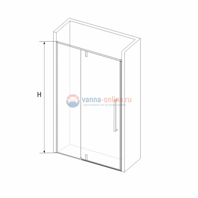Душевая дверь RGW SV-03 06320309-11 90 х 200 см распашная, стекло прозрачное, хром