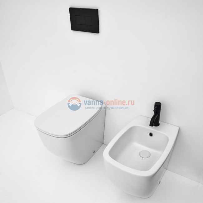 Унитаз приставной BTW 520х340мм., безободковый AXA White Jam