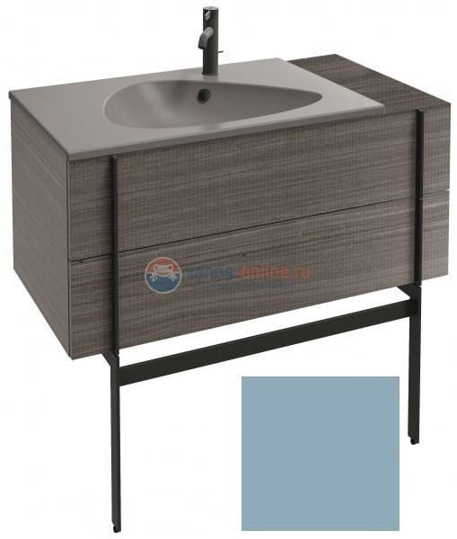 Тумба под раковину Jacob Delafon Nouvelle Vague 100 EB3031-S50, с выступом, цвет - аквамарин сатин