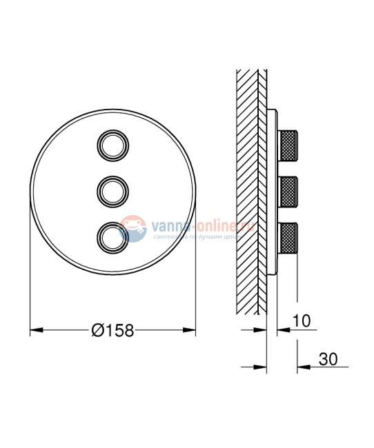 Переключатель потоков Grohe Grohtherm SmartControl 29122000 на три потребителя