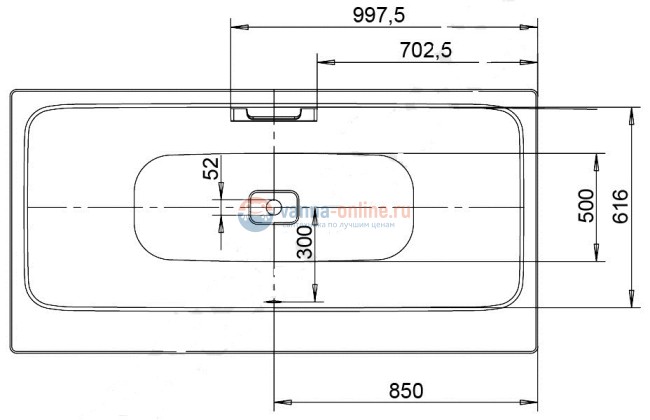 Ванна Kaldewei Asymmetric Duo мод. 740, 170 х 80 х 42 см, easy-clean