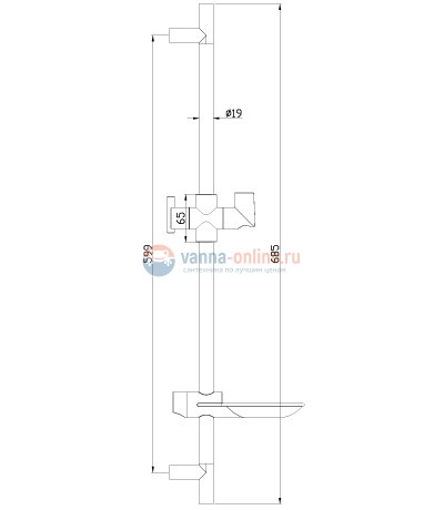 Стойка для душа с мыльницей Lemark LM8062C Стойка для душа с мыльницей Lemark LM8062C