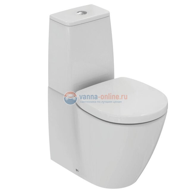 Напольный пристенный унитаз для монтажа с бачком Ideal Standard CONNECT SPACE E119601