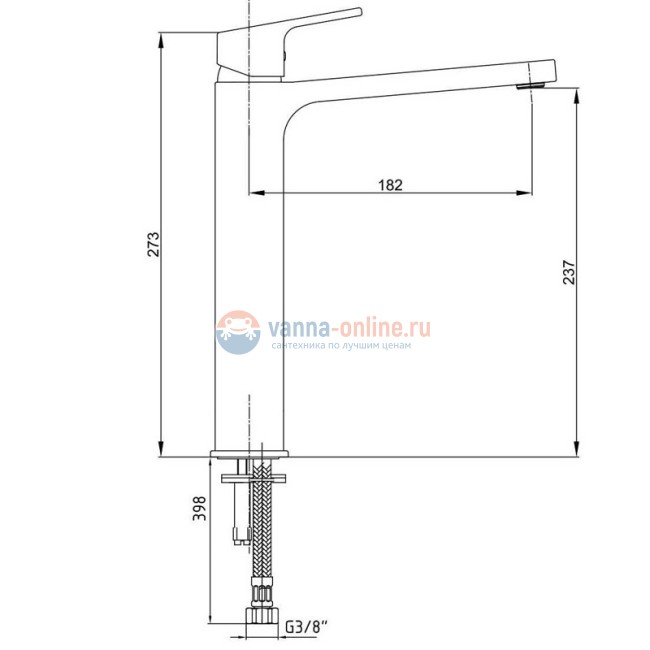 Смеситель для раковины E.C.A Tiera 103588002EX