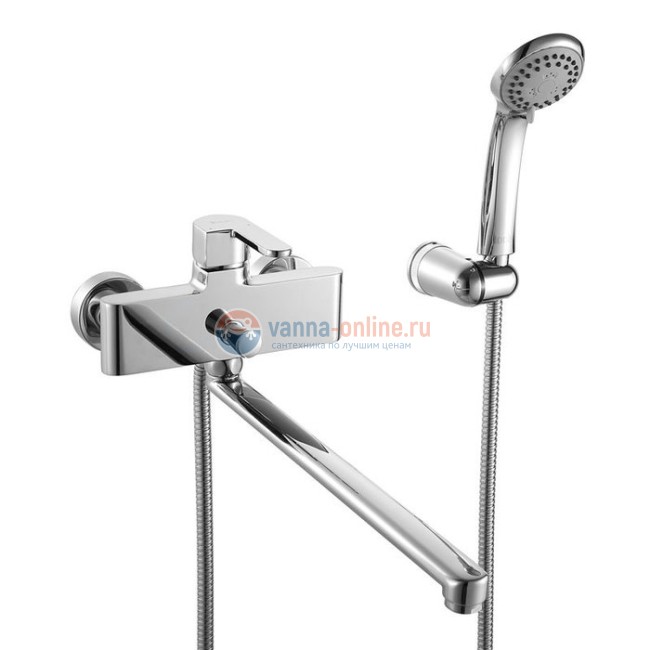 Смеситель Iddis Renior RENSBL0i10 с длинным изливом, для ванны и душа, хром Смеситель Iddis Renior RENSBL0i10 с длинным изливом, для ванны и душа, хром