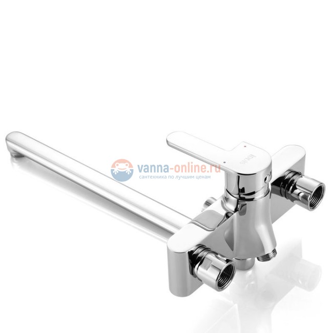Смеситель Iddis Renior RENSBL0i10 с длинным изливом, для ванны и душа, хром Смеситель Iddis Renior RENSBL0i10 с длинным изливом, для ванны и душа, хром