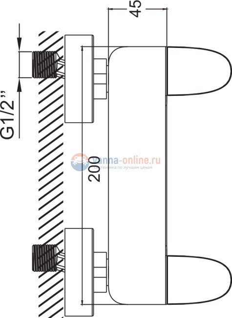 Смеситель Iddis Persey PERSB00i03 для душа Смеситель Iddis Persey PERSB00i03 для душа